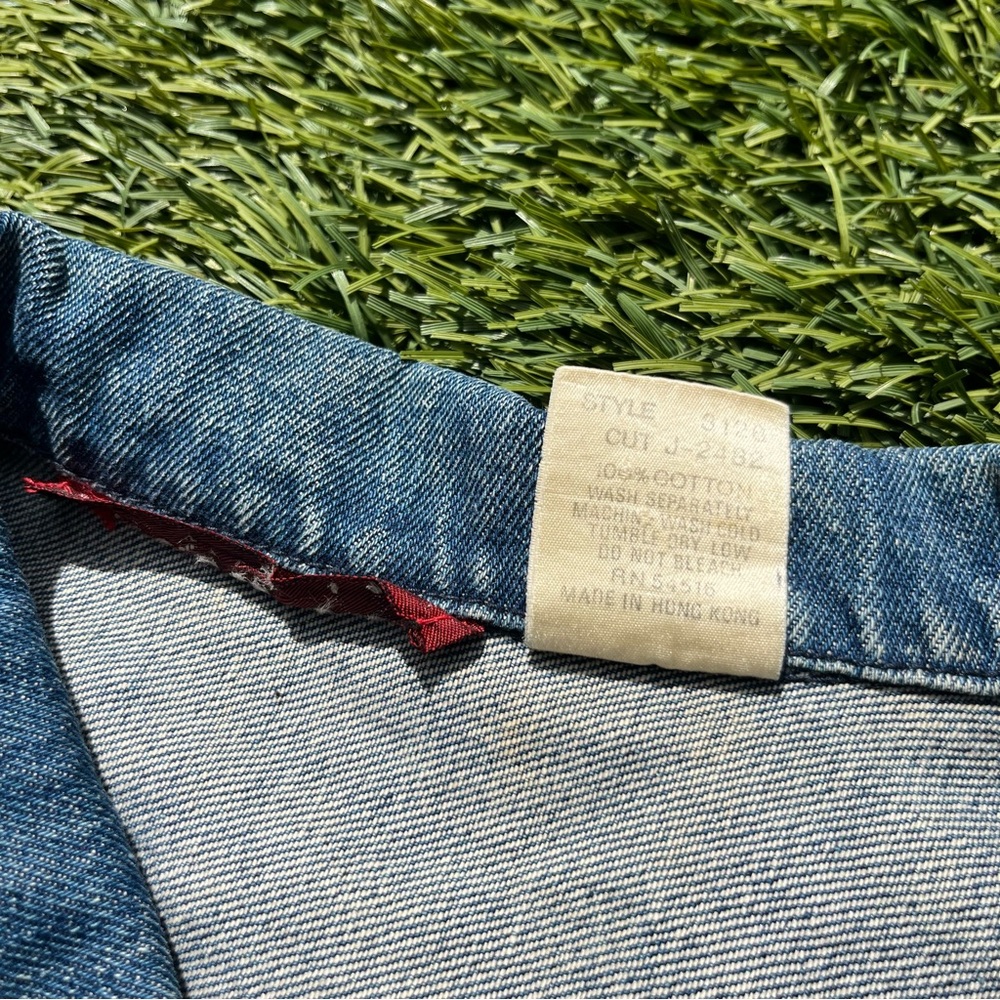 Vintage Women's Sasson Denim Jacket w Motorcycle Patches Size Medium - Picture 5 of 10